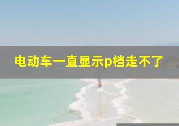 电动车一直显示p档走不了