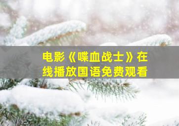 电影《喋血战士》在线播放国语免费观看