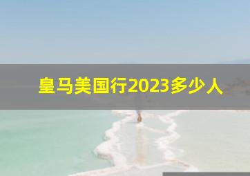 皇马美国行2023多少人