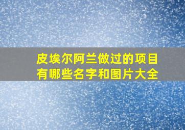 皮埃尔阿兰做过的项目有哪些名字和图片大全