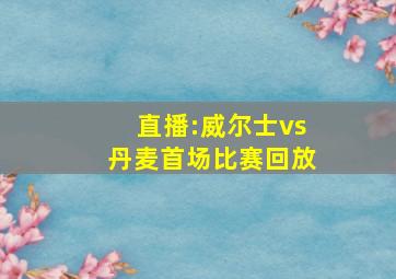 直播:威尔士vs丹麦首场比赛回放