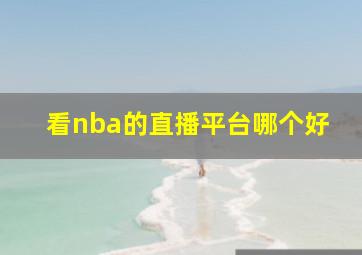 看nba的直播平台哪个好