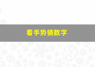 看手势猜数字