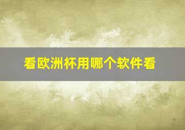 看欧洲杯用哪个软件看