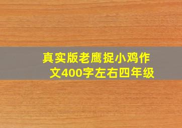 真实版老鹰捉小鸡作文400字左右四年级