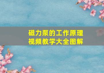 磁力泵的工作原理视频教学大全图解