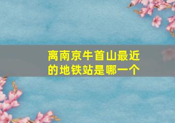 离南京牛首山最近的地铁站是哪一个