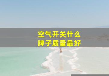 空气开关什么牌子质量最好