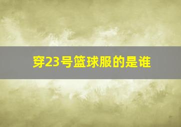 穿23号篮球服的是谁