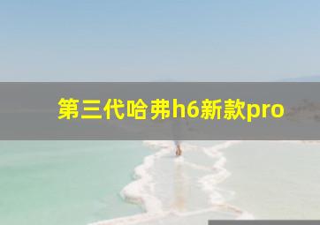 第三代哈弗h6新款pro