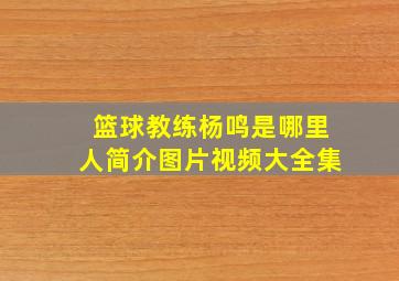 篮球教练杨鸣是哪里人简介图片视频大全集