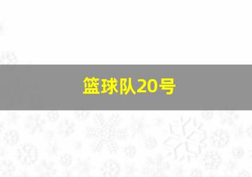 篮球队20号