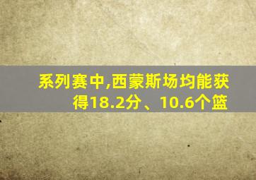 系列赛中,西蒙斯场均能获得18.2分、10.6个篮