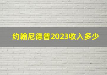 约翰尼德普2023收入多少