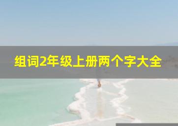 组词2年级上册两个字大全