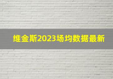 维金斯2023场均数据最新