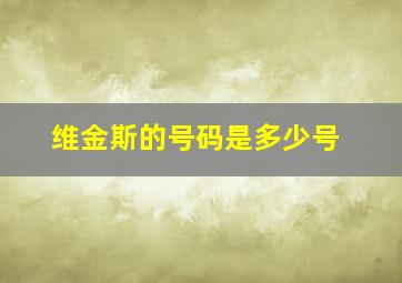 维金斯的号码是多少号