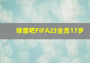 绿茵吧FIFA23全员17岁