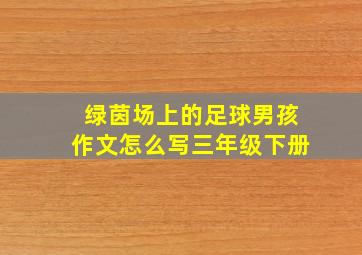 绿茵场上的足球男孩作文怎么写三年级下册