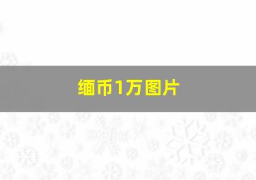 缅币1万图片