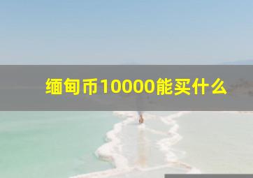 缅甸币10000能买什么