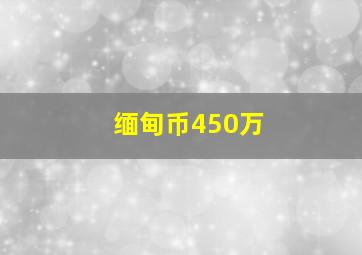 缅甸币450万