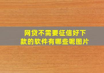 网贷不需要征信好下款的软件有哪些呢图片