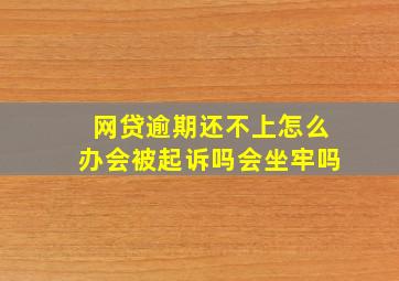 网贷逾期还不上怎么办会被起诉吗会坐牢吗