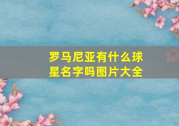 罗马尼亚有什么球星名字吗图片大全