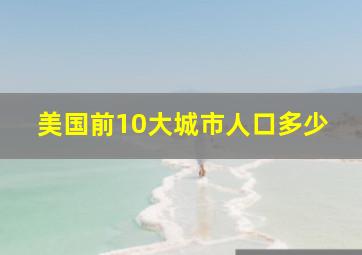 美国前10大城市人口多少