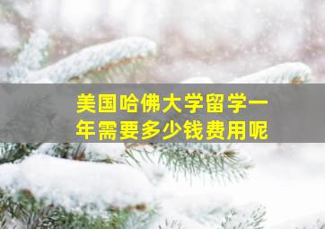 美国哈佛大学留学一年需要多少钱费用呢