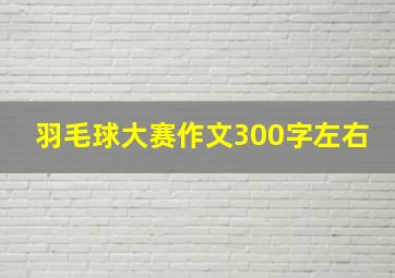 羽毛球大赛作文300字左右