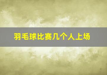 羽毛球比赛几个人上场