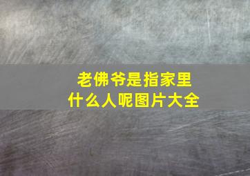 老佛爷是指家里什么人呢图片大全