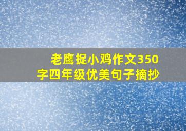 老鹰捉小鸡作文350字四年级优美句子摘抄