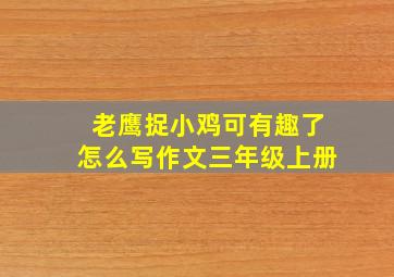 老鹰捉小鸡可有趣了怎么写作文三年级上册