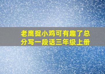 老鹰捉小鸡可有趣了总分写一段话三年级上册