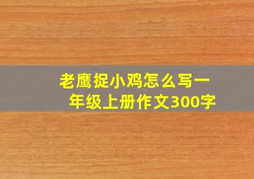 老鹰捉小鸡怎么写一年级上册作文300字