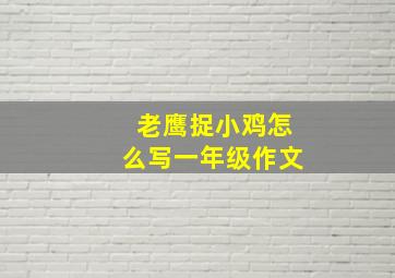 老鹰捉小鸡怎么写一年级作文