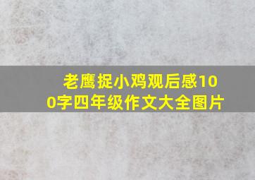 老鹰捉小鸡观后感100字四年级作文大全图片