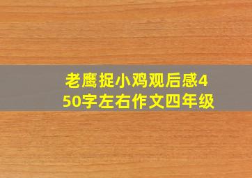 老鹰捉小鸡观后感450字左右作文四年级