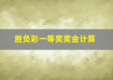 胜负彩一等奖奖金计算