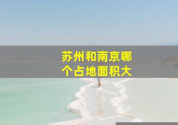 苏州和南京哪个占地面积大