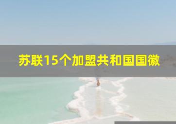 苏联15个加盟共和国国徽