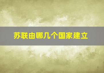 苏联由哪几个国家建立