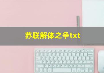 苏联解体之争txt