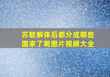 苏联解体后都分成哪些国家了呢图片视频大全