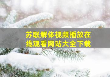 苏联解体视频播放在线观看网站大全下载