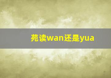 苑读wan还是yua