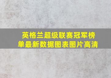 英格兰超级联赛冠军榜单最新数据图表图片高清